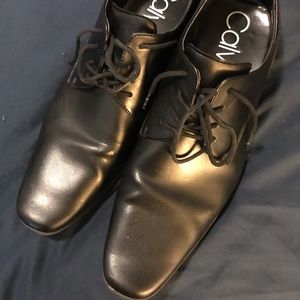 Mens black Calvin Klein dress shoes